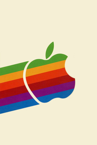 Обои для вашего iPhone - полосатый значок apple